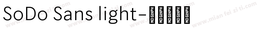 SoDo Sans light字体转换